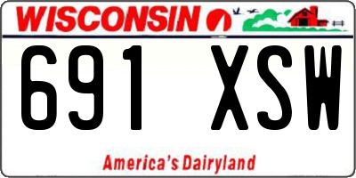 WI license plate 691XSW