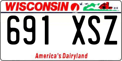 WI license plate 691XSZ