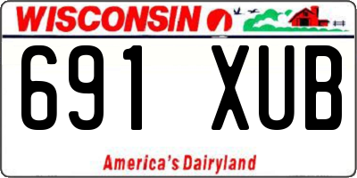 WI license plate 691XUB