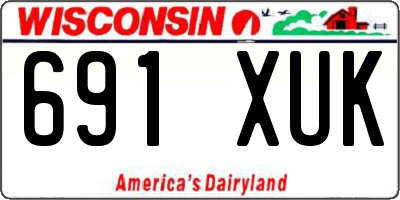 WI license plate 691XUK