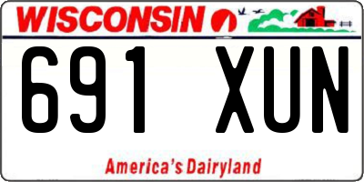 WI license plate 691XUN