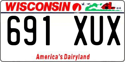 WI license plate 691XUX