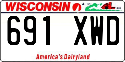 WI license plate 691XWD