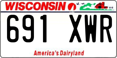 WI license plate 691XWR