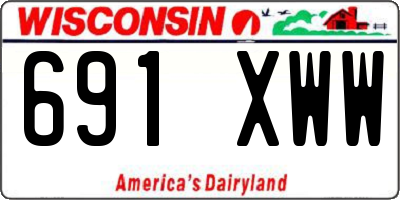 WI license plate 691XWW