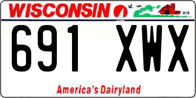 WI license plate 691XWX