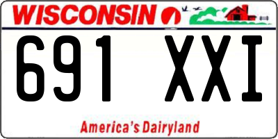 WI license plate 691XXI