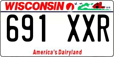 WI license plate 691XXR