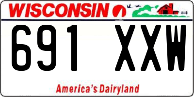 WI license plate 691XXW
