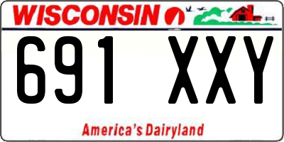 WI license plate 691XXY