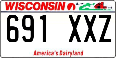 WI license plate 691XXZ