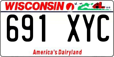 WI license plate 691XYC