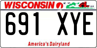 WI license plate 691XYE