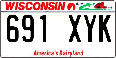 WI license plate 691XYK