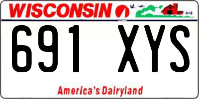 WI license plate 691XYS