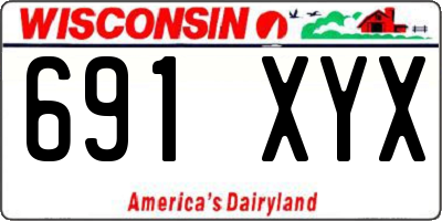 WI license plate 691XYX