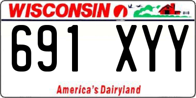 WI license plate 691XYY