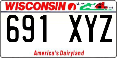 WI license plate 691XYZ