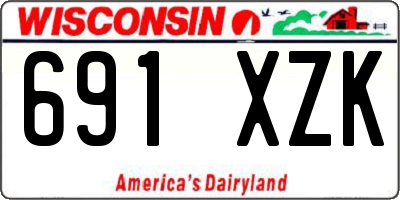 WI license plate 691XZK