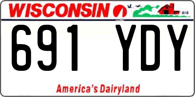 WI license plate 691YDY