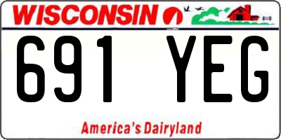 WI license plate 691YEG