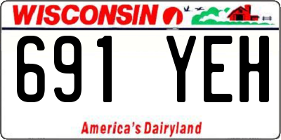 WI license plate 691YEH