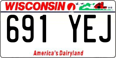 WI license plate 691YEJ