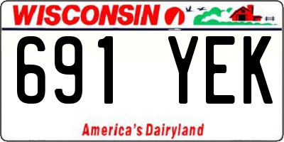 WI license plate 691YEK