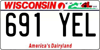 WI license plate 691YEL