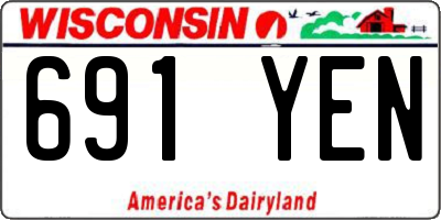 WI license plate 691YEN