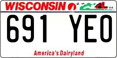 WI license plate 691YEO