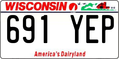 WI license plate 691YEP