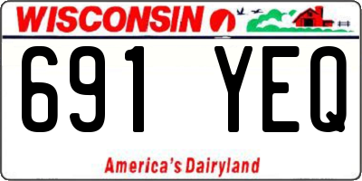 WI license plate 691YEQ
