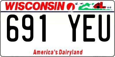 WI license plate 691YEU