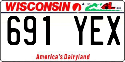 WI license plate 691YEX