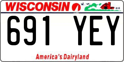 WI license plate 691YEY