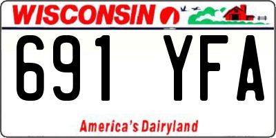 WI license plate 691YFA