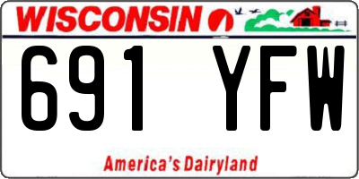 WI license plate 691YFW