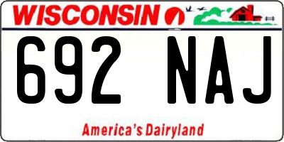 WI license plate 692NAJ