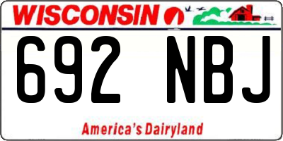 WI license plate 692NBJ
