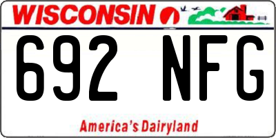 WI license plate 692NFG