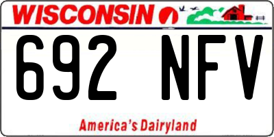 WI license plate 692NFV