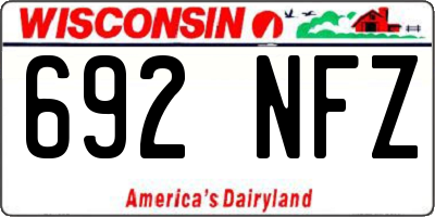 WI license plate 692NFZ