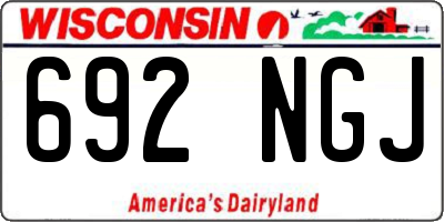 WI license plate 692NGJ