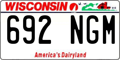 WI license plate 692NGM