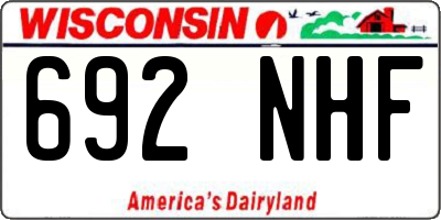 WI license plate 692NHF