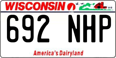 WI license plate 692NHP