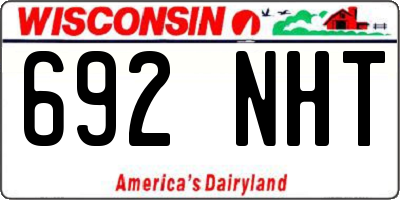 WI license plate 692NHT