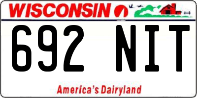 WI license plate 692NIT