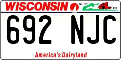 WI license plate 692NJC